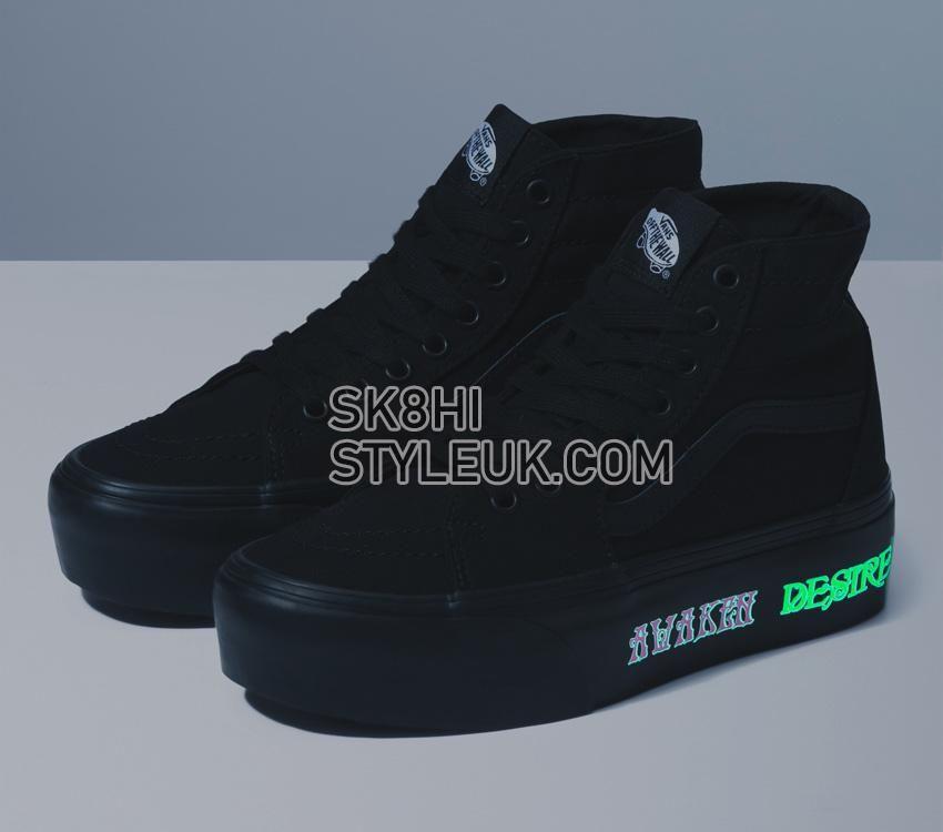 Vans Sk8-Hi Tapered Stackform Mens Womens - Morph Blackout VN0A7Q5P1OJ Shoes