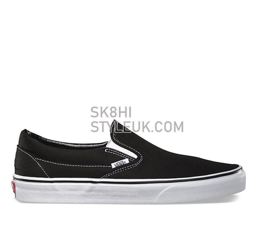 Vans Classic Slip-Ons Black/White Mens Womens - Black VN-0EYEBLK Shoes