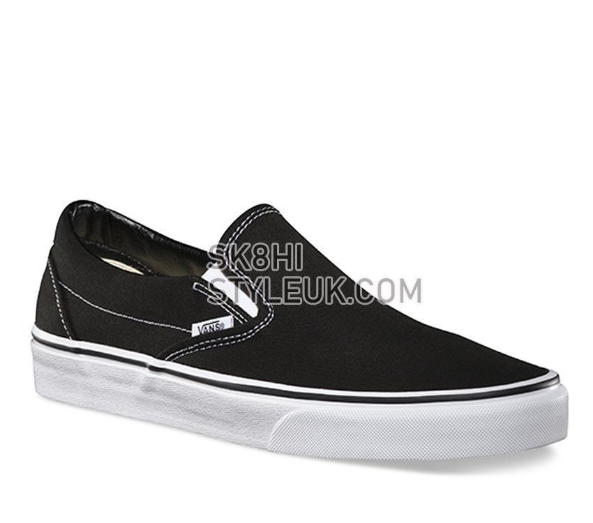 Vans Classic Slip-Ons Black/White Mens Womens - Black VN-0EYEBLK Shoes