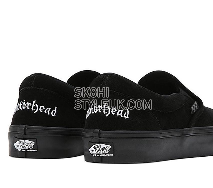 Vans X Motorhead Skate Slip On Mens Womens - Motorhead Black/Black VN0005V6BKA Shoes