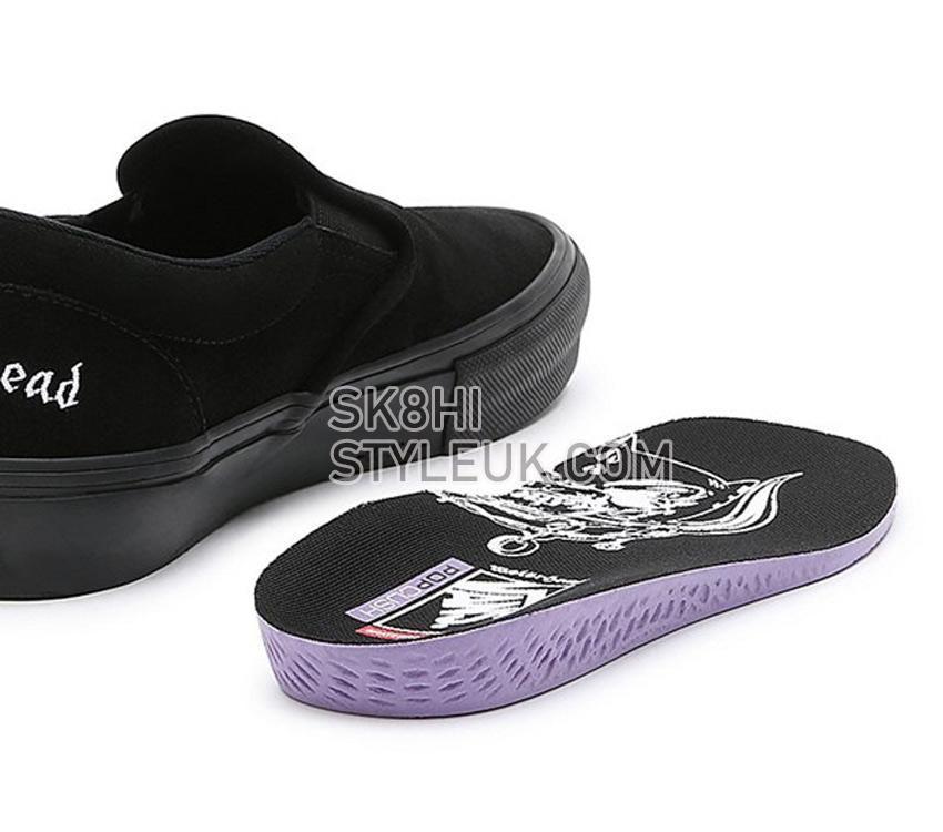 Vans X Motorhead Skate Slip On Mens Womens - Motorhead Black/Black VN0005V6BKA Shoes