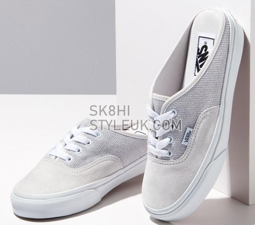 Vans Authentic Mule Cozy Knit Mens Womens - Cozy Knit Light Grey VN0A54F7LTG Shoes