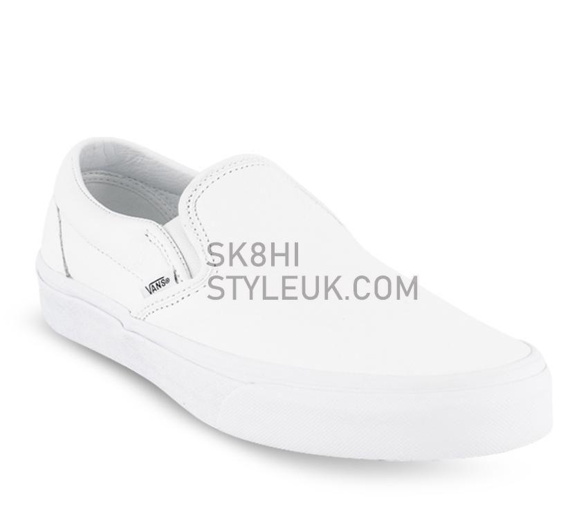 Vans CLASSIC SLIP-ON (PREMIUM LEATHER) Mens Womens - True White VN0A5AO8W00 Shoes