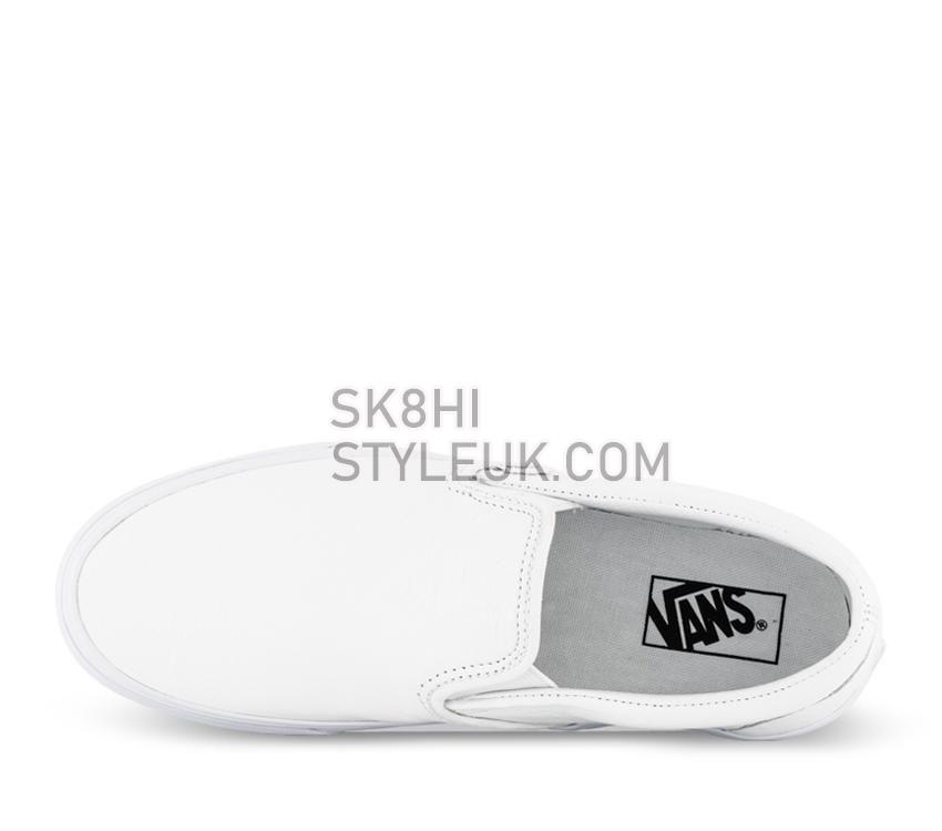 Vans CLASSIC SLIP-ON (PREMIUM LEATHER) Mens Womens - True White VN0A5AO8W00 Shoes