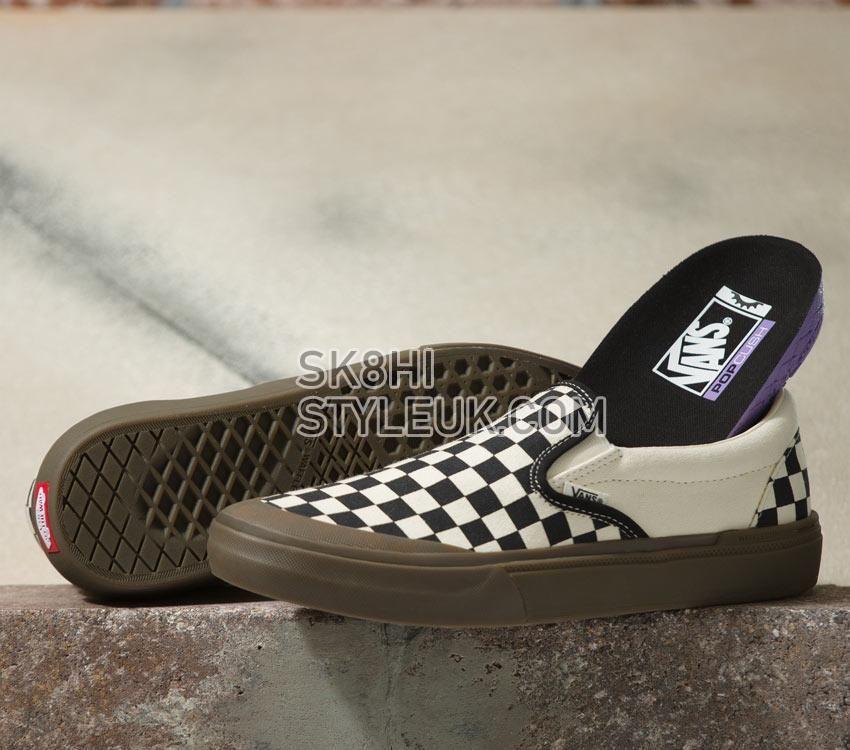 Vans Skate Slip-On Checkerboard Mens Womens - Checkerboard Black/Dark Gum VN0005V139L Shoes