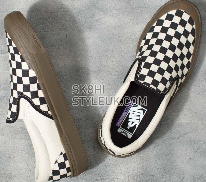 Vans Skate Slip-On Checkerboard Mens Womens - Checkerboard Black/Dark Gum VN0005V139L Shoes