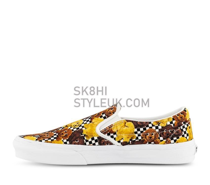 Vans Classic Slip-On Pets Checkerboard Mens Womens - Animal Checkerboard Potting Soil VN0A7VCFDMV Shoes