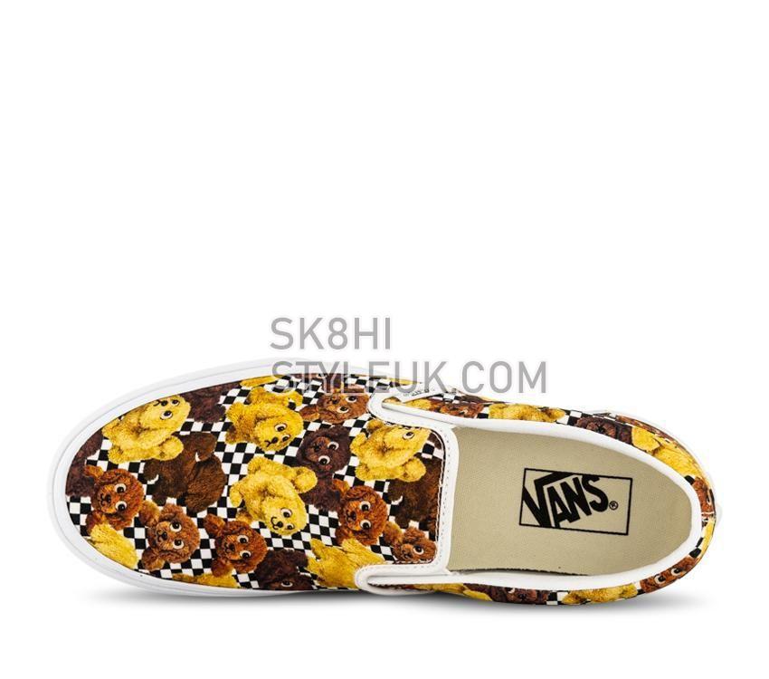 Vans Classic Slip-On Pets Checkerboard Mens Womens - Animal Checkerboard Potting Soil VN0A7VCFDMV Shoes