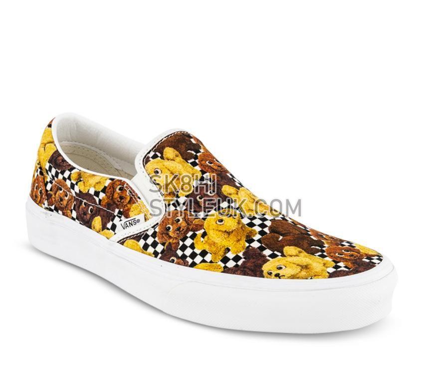 Vans Classic Slip-On Pets Checkerboard Mens Womens - Animal Checkerboard Potting Soil VN0A7VCFDMV Shoes