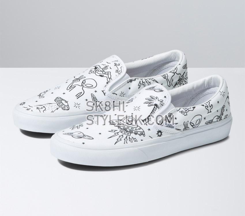 Vans Classic Slip-On Unidentified U-Paint Mens Womens - Unidentified U-Paint White/Purple VN0A5JMHWHP Shoes