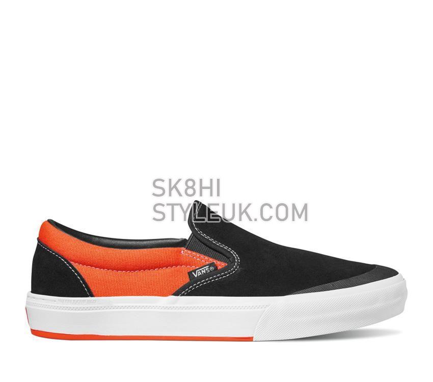 Vans Skate Slip-On Mens Womens - Black/Neon Orange VN0005V16IQ Shoes