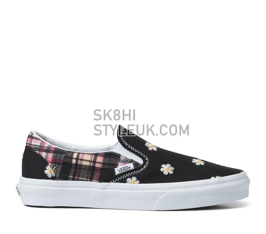 Vans Classic Slip-On Floral Plaid Womens - Floral Plaid Patchwork VN0A5JMHUUW Shoes