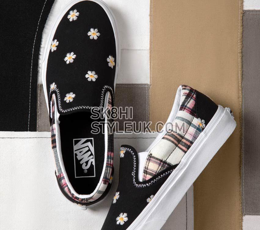 Vans Classic Slip-On Floral Plaid Womens - Floral Plaid Patchwork VN0A5JMHUUW Shoes