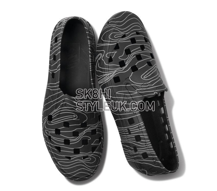 Vans x Nathan Florence Slip-On Trk Womens - Nathan Florence Black/Grey VN0A5HF8N42 Shoes