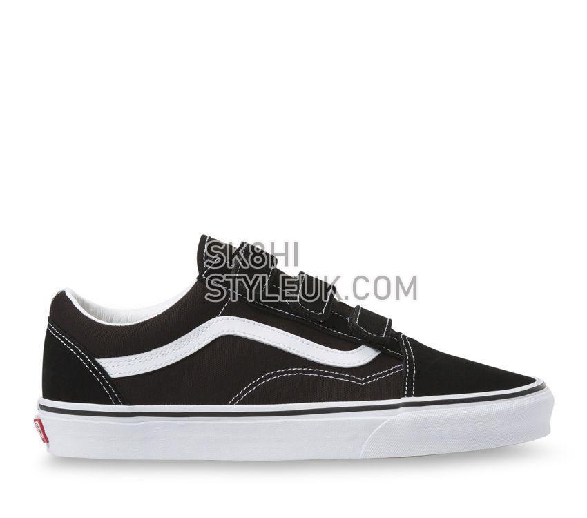 Vans Old Skool Velcro Mens Womens - Black/True White VN0A3D29OIU Shoes