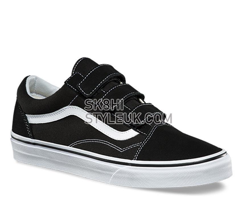 Vans Old Skool Velcro Mens Womens - Black/True White VN0A3D29OIU Shoes