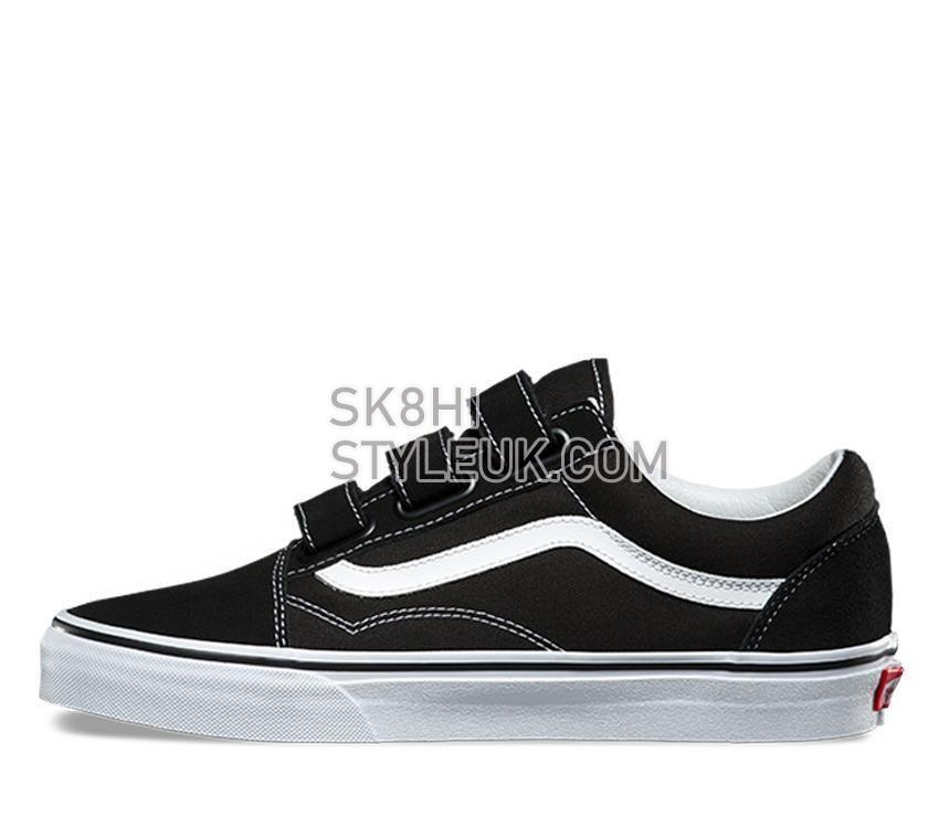 Vans Old Skool Velcro Mens Womens - Black/True White VN0A3D29OIU Shoes