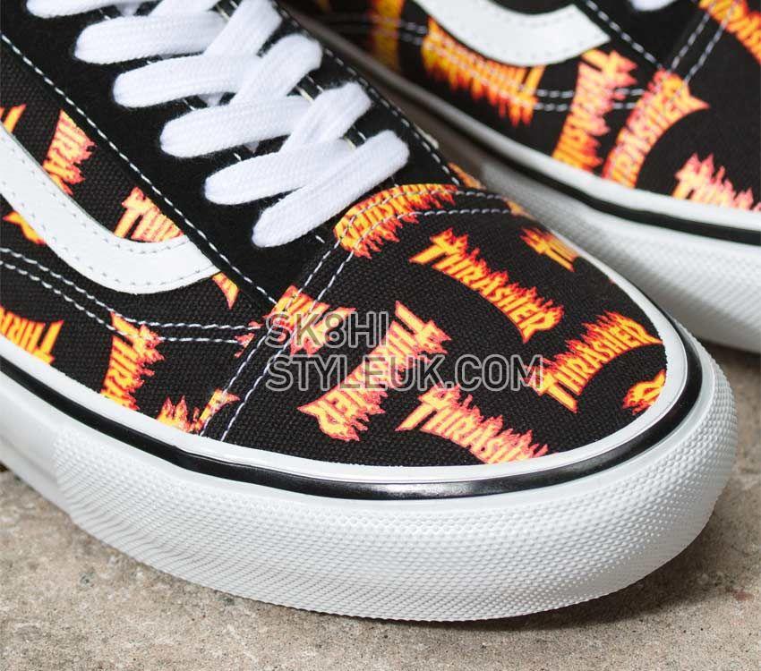 Vans x Thrasher Skate Old Skool Mens Womens - Black Multi VN0005W0BML Shoes