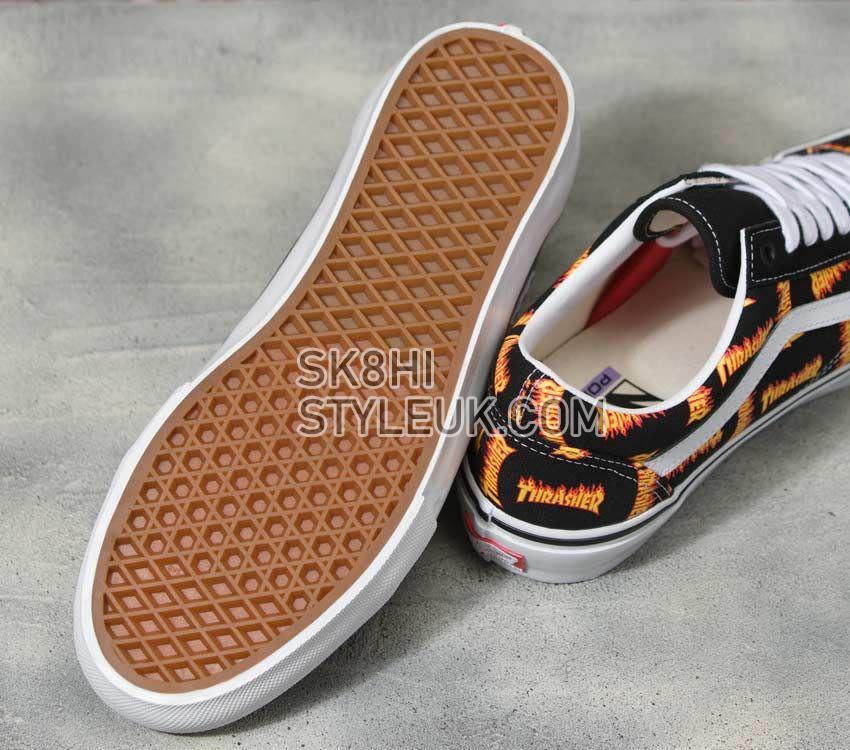 Vans x Thrasher Skate Old Skool Mens Womens - Black Multi VN0005W0BML Shoes