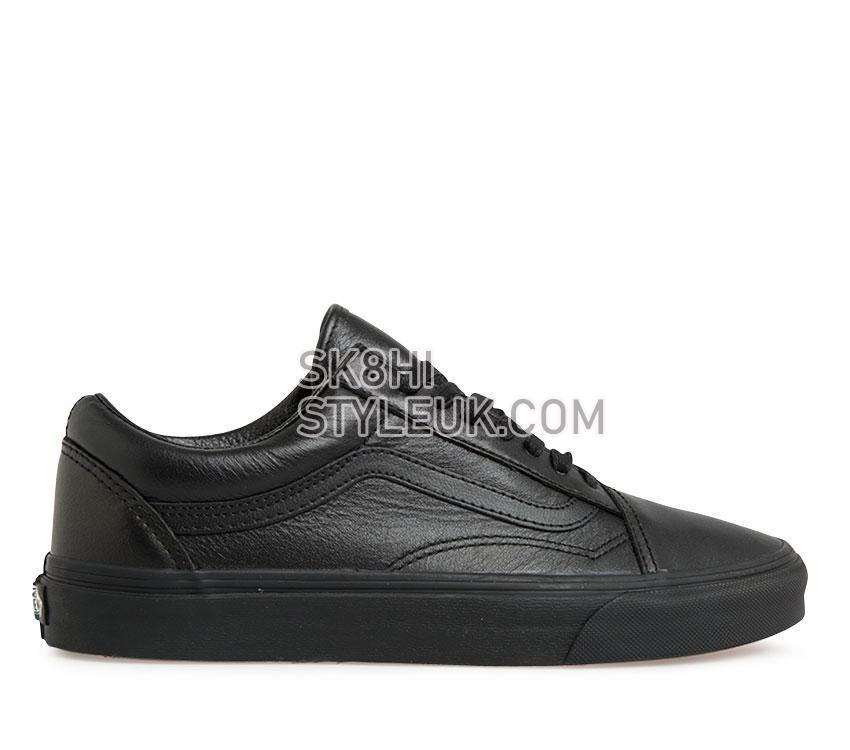 Vans Old Skool Leather Mens Womens - Black/Black VN-03Z6L3A Shoes