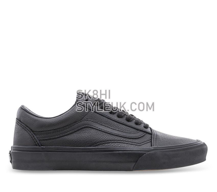 Vans Old Skool Leather Mens Womens - Black/Black VN-03Z6L3A Shoes