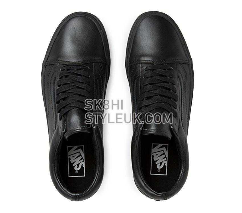 Vans Old Skool Leather Mens Womens - Black/Black VN-03Z6L3A Shoes