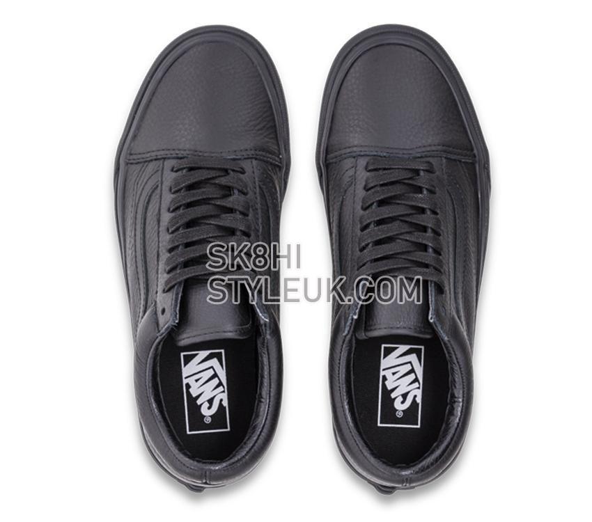 Vans Old Skool Leather Mens Womens - Black/Black VN-03Z6L3A Shoes