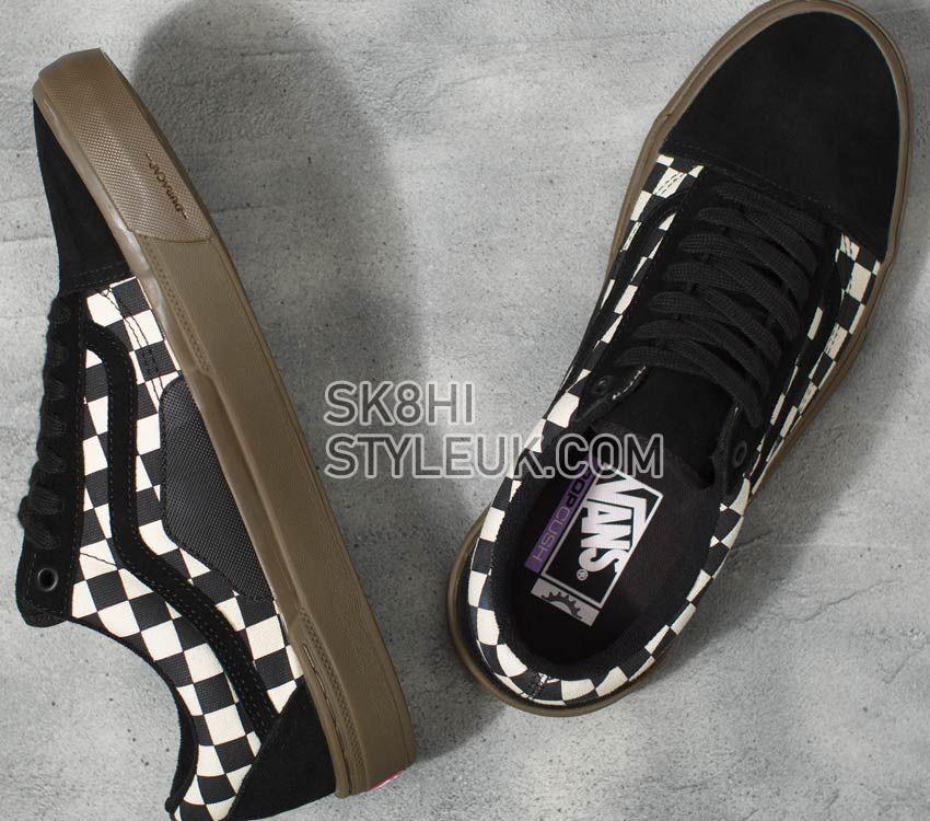 Vans Skate Old Skool Checkerboard Mens Womens - Checkerboard Black/Dark Gum VN0005UZ39L Shoes