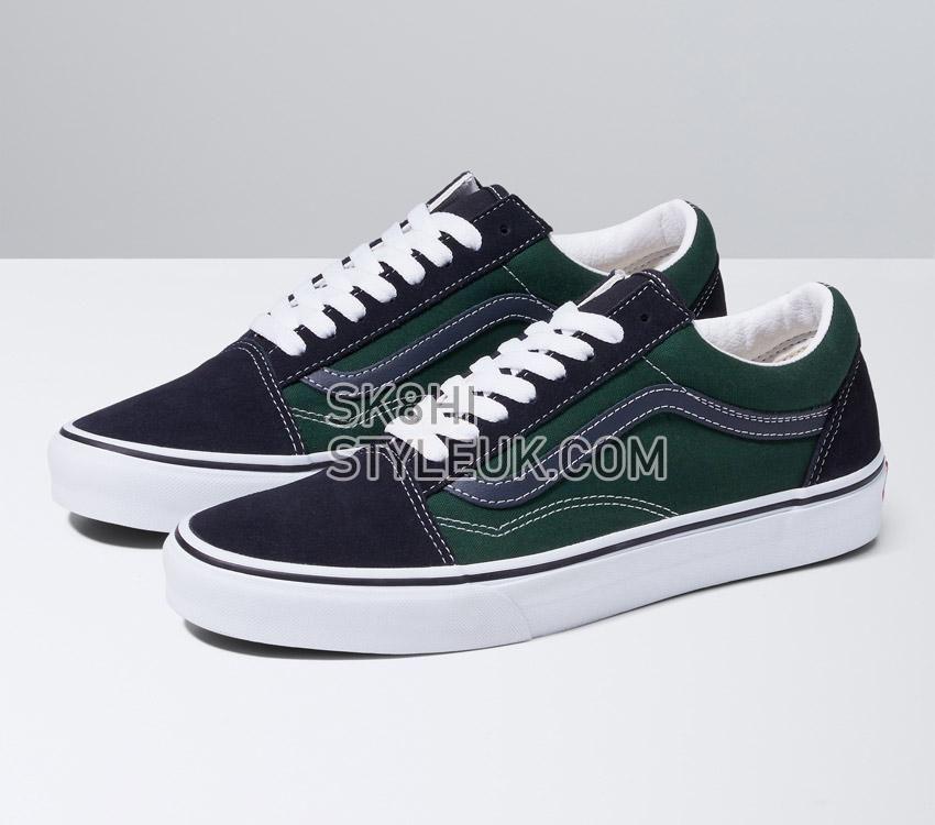 Vans Old Skool Mens Womens - 2-Tone Navy/Green VN0A5JMI1T8 Shoes