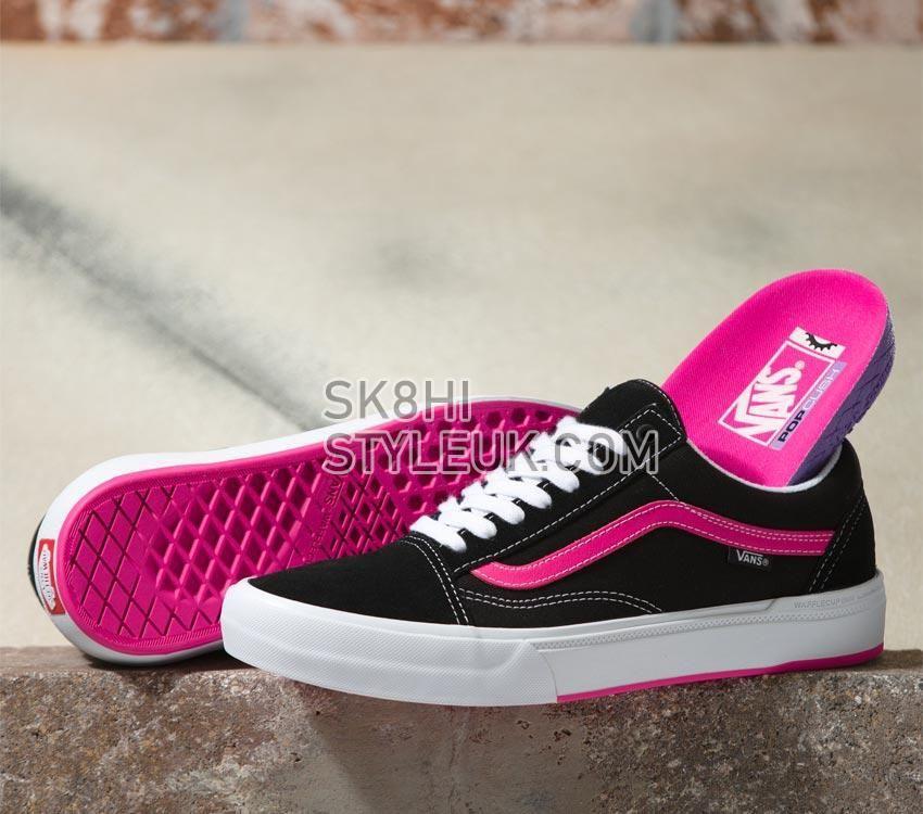 Vans Skate Old Skool Mens Womens - Black/Neon Pink VN0005UZBFY Shoes