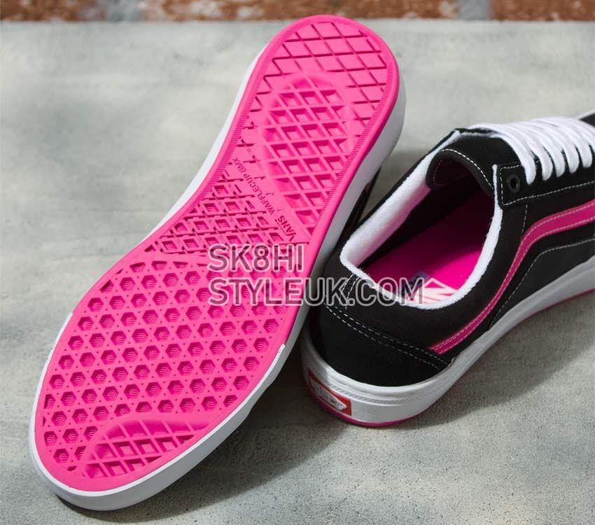 Vans Skate Old Skool Mens Womens - Black/Neon Pink VN0005UZBFY Shoes