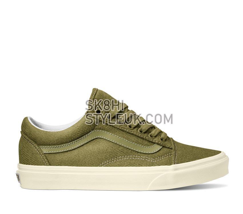 Vans Old Skool Twill Mens Womens - Desert Twill Green Olive VN0A5KRSBD4 Shoes