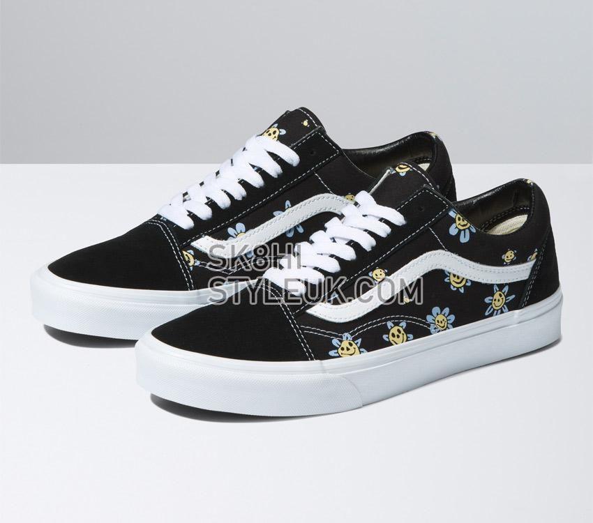 Vans Old Skool Mens Womens - Trippy Grin Floral Black/Yellow VN0A5JMIY23 Shoes