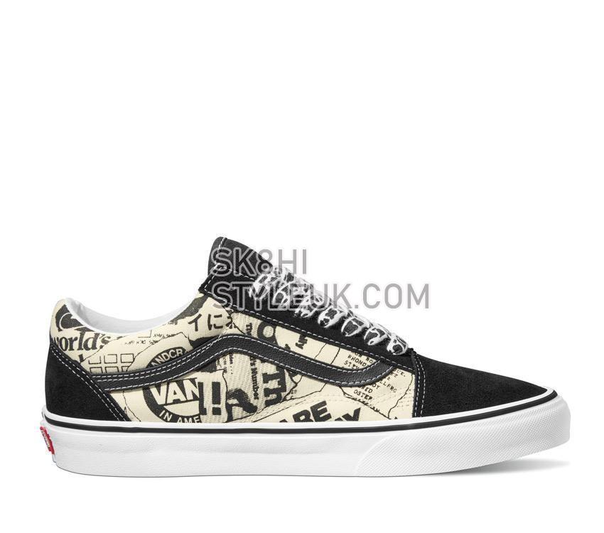 Vans Old Skool Vans Collage Mens Womens - Vans Collage Black/White VN0A5JMIBZW Shoes