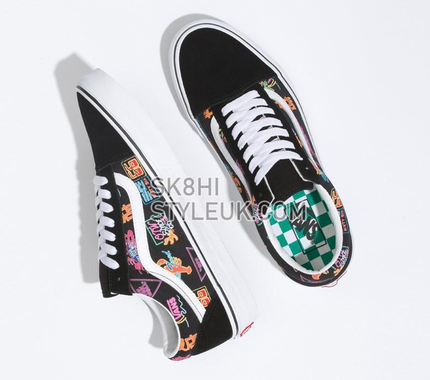 Vans Old Skool Vans Market Mens Womens - Black/Neon VN0A5KRFB0K Shoes