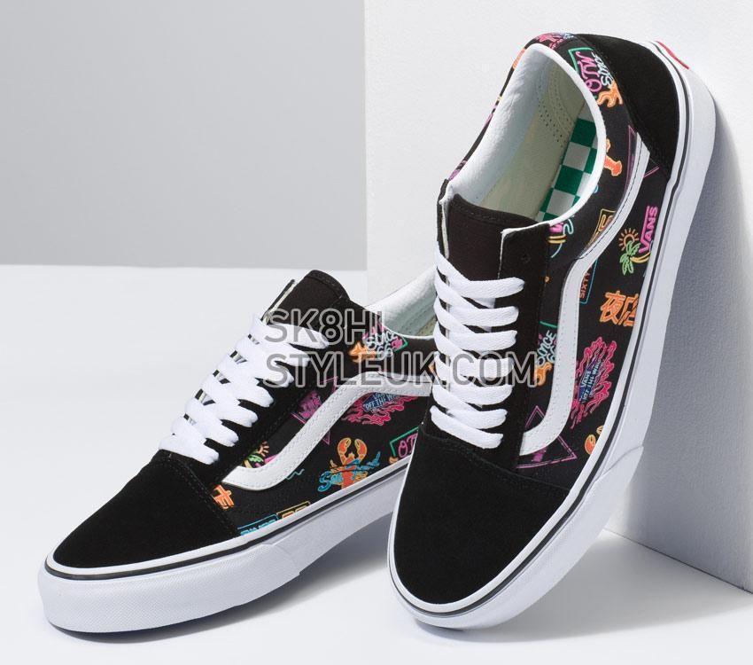 Vans Old Skool Vans Market Mens Womens - Black/Neon VN0A5KRFB0K Shoes