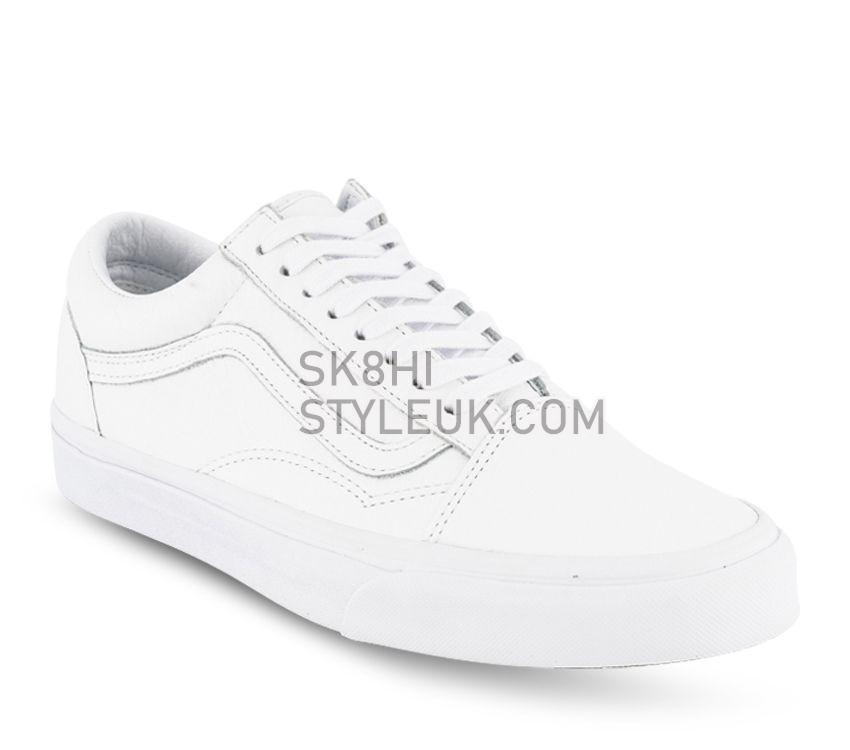 Vans OLD SKOOL (PREMIUM LEATHER) Mens Womens - True White VN0A3WKTW00 Shoes