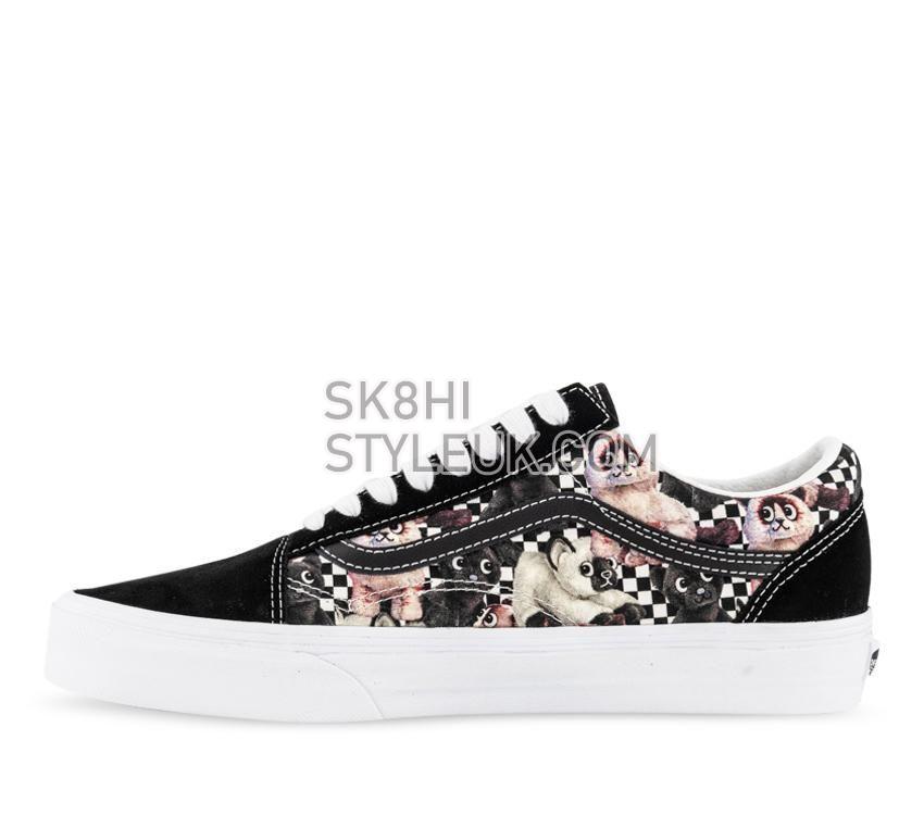 Vans Old Skool Pets Checkerboard Mens Womens - Animal Checkerboard Tortoise Shell/Black VN0A7Q2JLNN Shoes