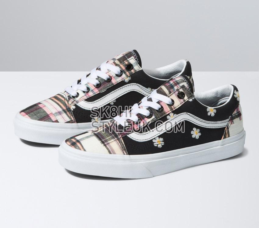 Vans Old Skool Floral Plaid Mens Womens - Floral Plaid Patchwork VN0A5KRSUUW Shoes