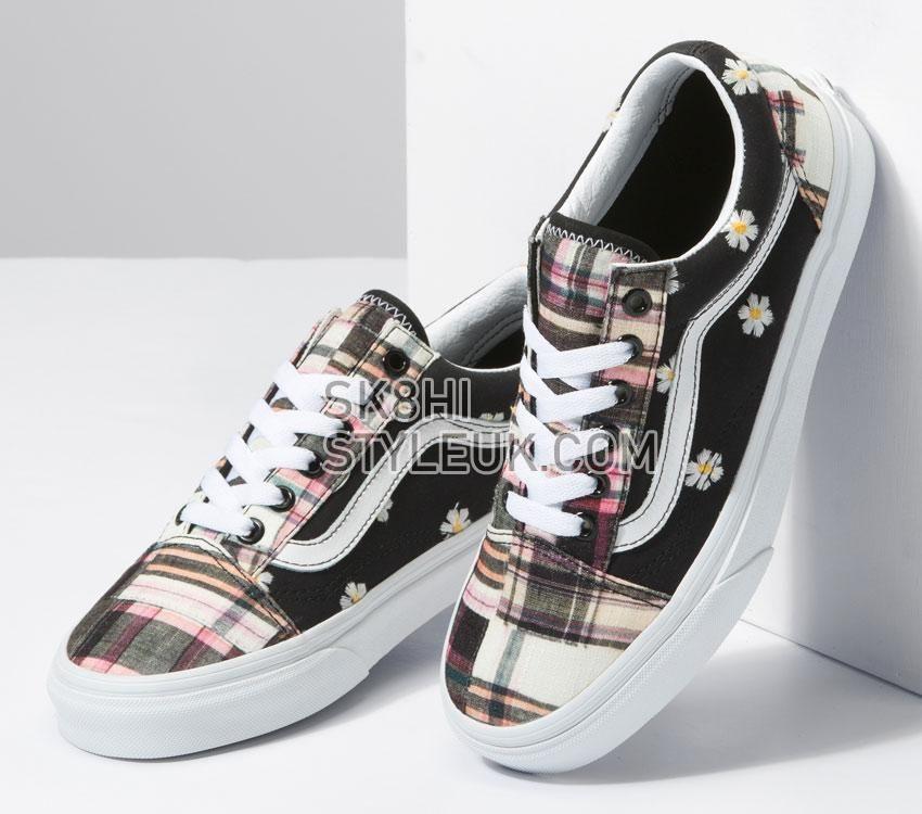 Vans Old Skool Floral Plaid Mens Womens - Floral Plaid Patchwork VN0A5KRSUUW Shoes