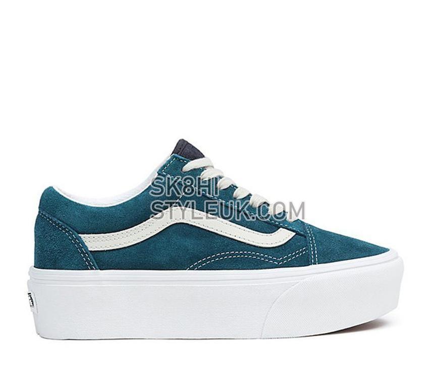 Vans Old Skool Stackform Mens Womens - Varsity Suede Deep Teal VN0A7Q5M60Q Shoes