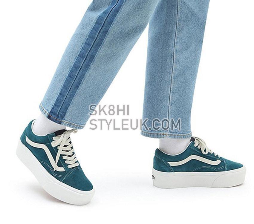 Vans Old Skool Stackform Mens Womens - Varsity Suede Deep Teal VN0A7Q5M60Q Shoes