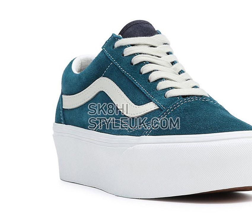 Vans Old Skool Stackform Mens Womens - Varsity Suede Deep Teal VN0A7Q5M60Q Shoes