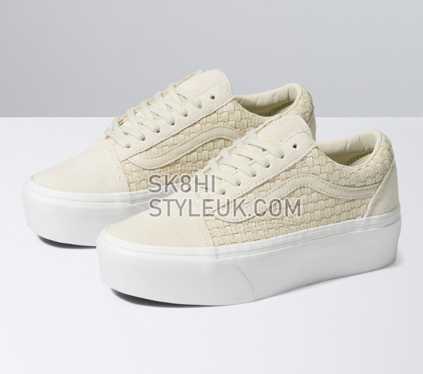 Vans Old Skool Stackform Mens Womens - Micro Weave Ivory VN0A7Q5MIVR Shoes