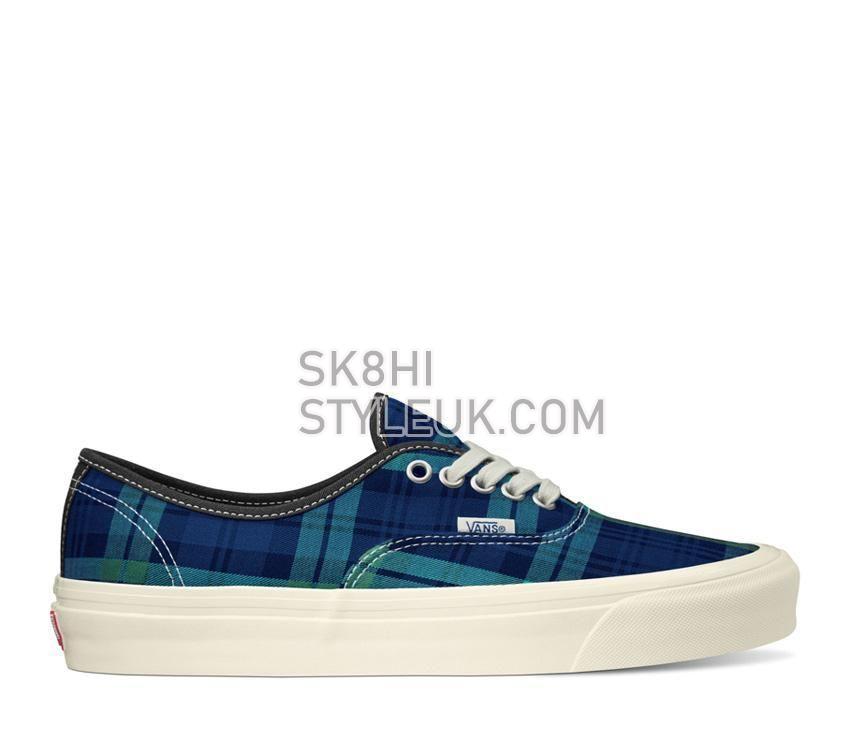 Vans Anaheim Factory Authentic 44 Dx Mens Womens - Anaheim Factory OG Plaid Black/Blue VN0A5KX4Y61 Shoes