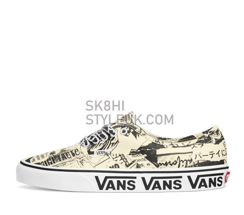 Vans Authentic Vans Collage Mens Womens - Vans Collage Black/White VN0A5KRDBZW Shoes