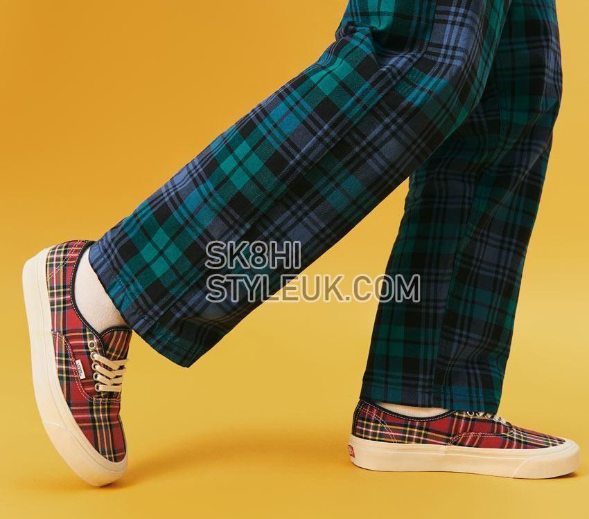 Vans Anaheim Factory Authentic 44 Dx Mens Womens - Anaheim Factory OG Plaid Red/Green VN0A5KX4RGR Shoes