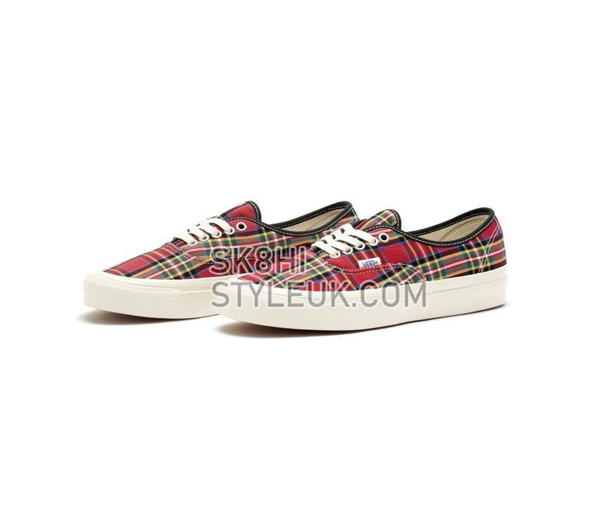 Vans Anaheim Factory Authentic 44 Dx Mens Womens - Anaheim Factory OG Plaid Red/Green VN0A5KX4RGR Shoes