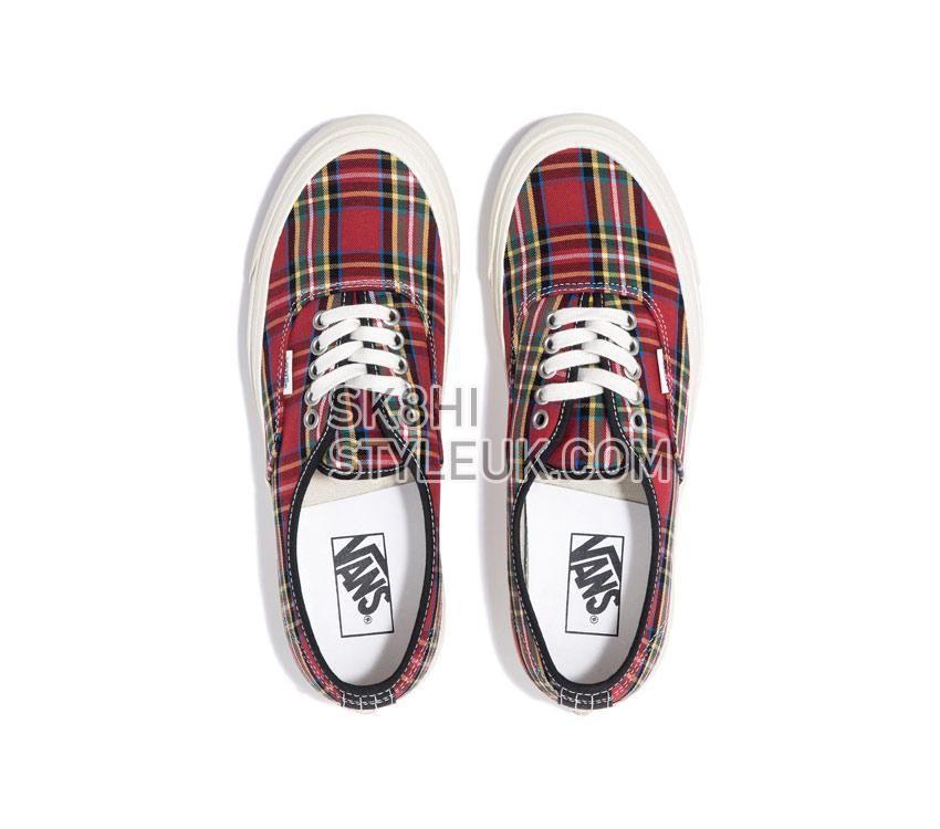 Vans Anaheim Factory Authentic 44 Dx Mens Womens - Anaheim Factory OG Plaid Red/Green VN0A5KX4RGR Shoes