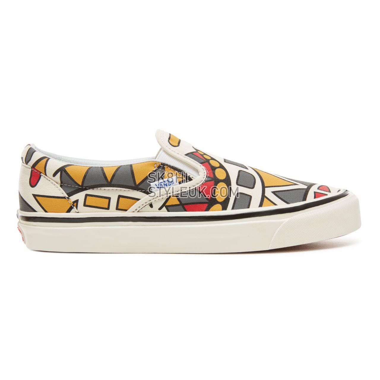 Vans Anaheim Factory Classic Slip-On 98 Classic Mens Womens - (Anaheim Factory) Og White/Hey Mon VA3JEXU7Z Shoes